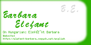barbara elefant business card